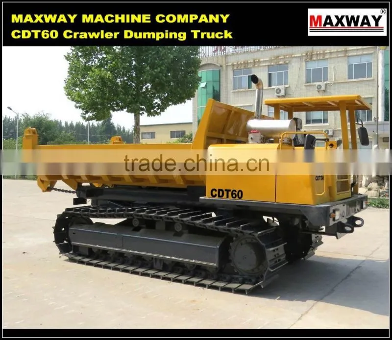 Hydraulic Self-unloading Crawler Type Farm Tractor for Palm , CE / ISO / SGS , Model: CDT60