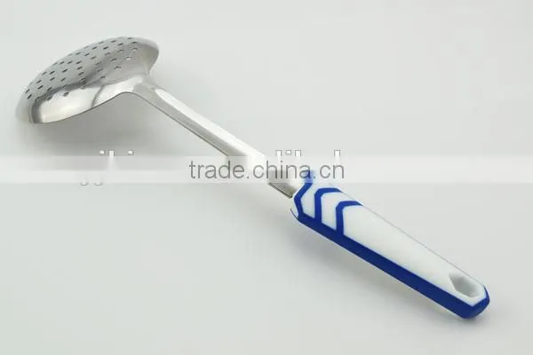 Pretty design stainless steel super size slotted spoon skimmer