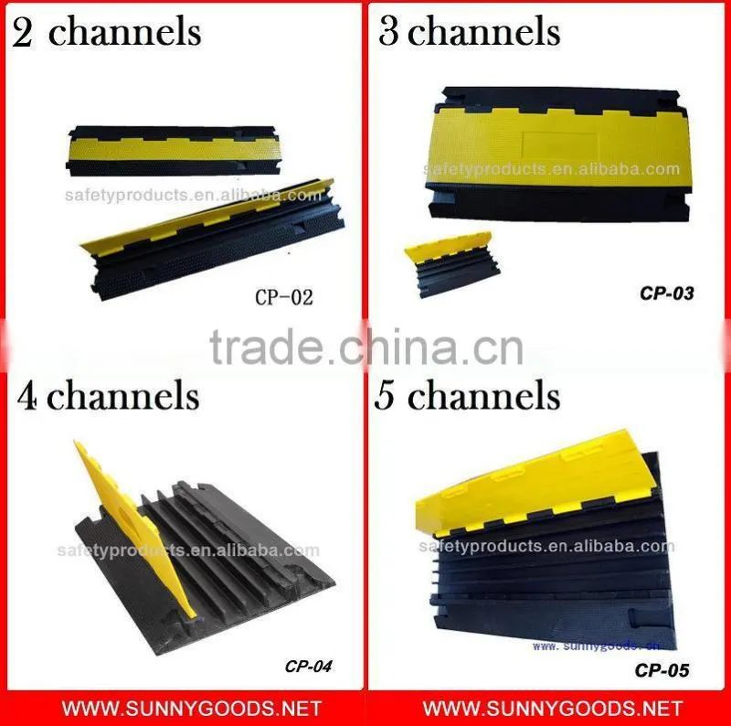 2 chaneel office rubber cable protector humps CP-02