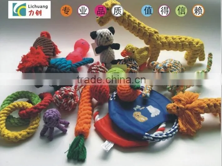 QQPET High Quality Pet Rope Toys Cotton Dog Chew Toys Hot Dog Toys
