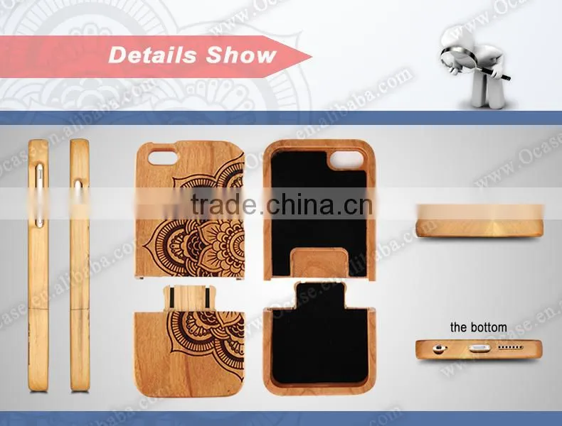 Wood Bamboo Phone Case For Iphone 5 Cover Phone Accessory