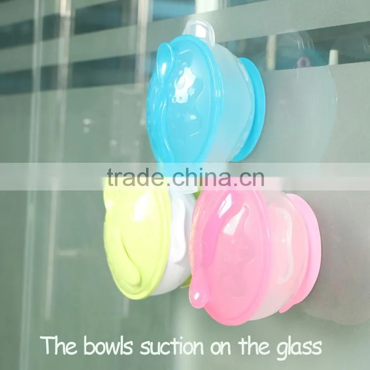 Manufacturing non-toxic pp spill proof suction baby bowl with double handle