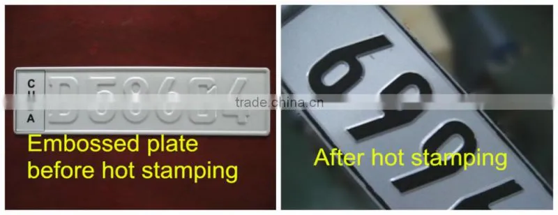 Hot Foil Stamping Machine for Car License Plate , Number Plate Printing Machine