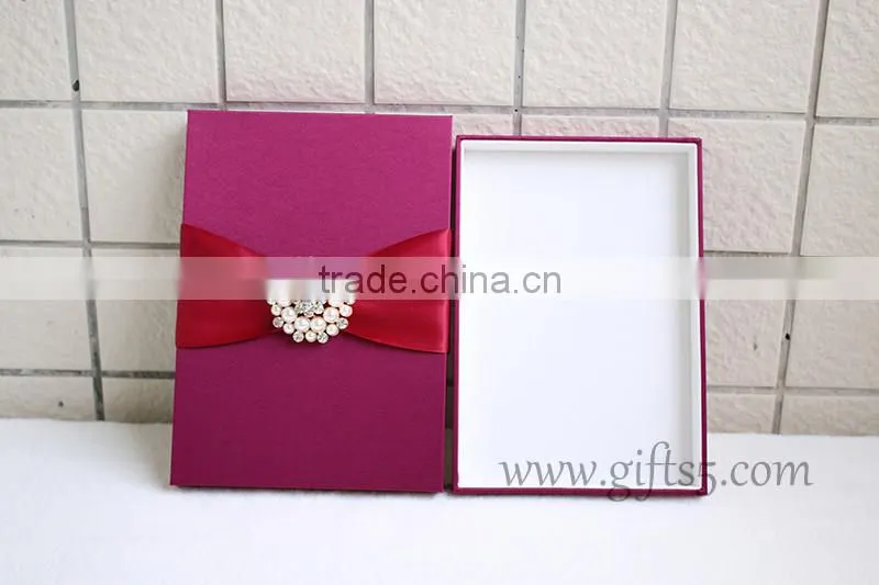 Gorgeous Burgundy wedding invitation boxes