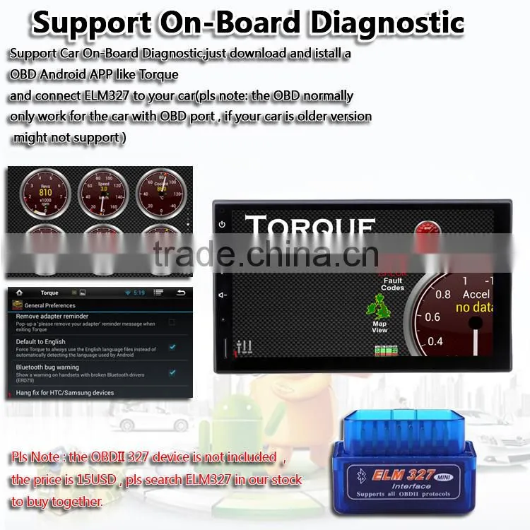 Android 4.4.4 Stereo unversal car GPS of 2 DIN 101mm*176mm 7 inch navi radio Headunit navi free map 1024*600 screen 1.6G CPU