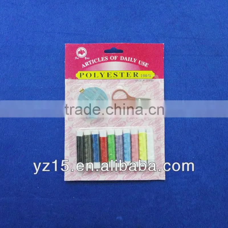 in blister card sewing thread kit