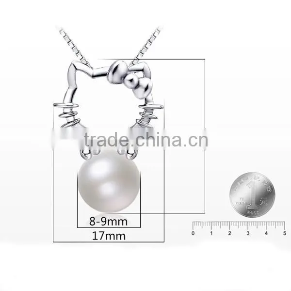 New cute cat 925 Sterling Silver Pendant wholesale fashion jewelry