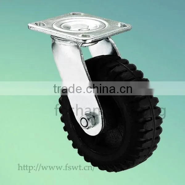 2015 Newest Top Plate Iron Core Swivel Rubber Industrial Casters