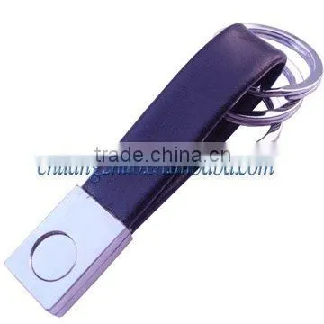High Quality 3D Metal Leather Car Logo Keychain