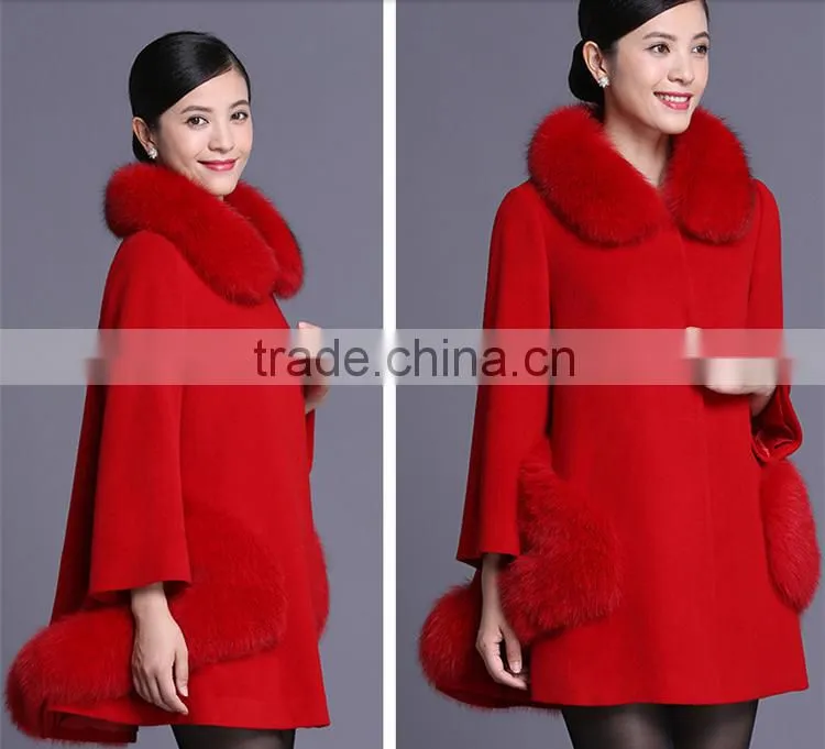 Women 100% cashmere winter coat