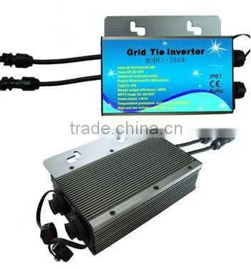 Waterproof WMVC 200W Grid Tie Inverter 24-45V input High Frequency Grid Tie Microinverter For Wind Power, Solar Power