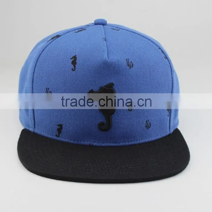 100% Acrylic Material and Striped Style 5 Panel Snapback Cap