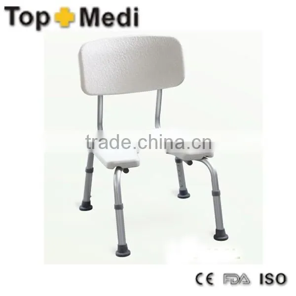 TOPMEDI adjustable folding aluminum bath bench
