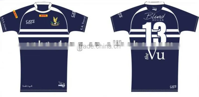 OEM service 100% polyester Sublimation digital print rugby jersey,rugby wear ,rugby uniform