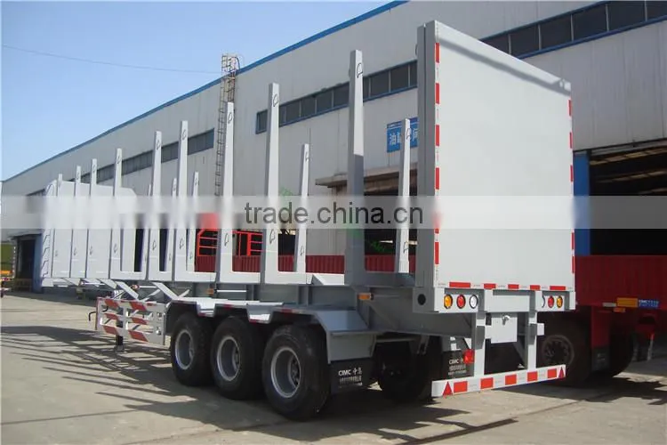 long wood transport log trailer, 3 axle log trailer