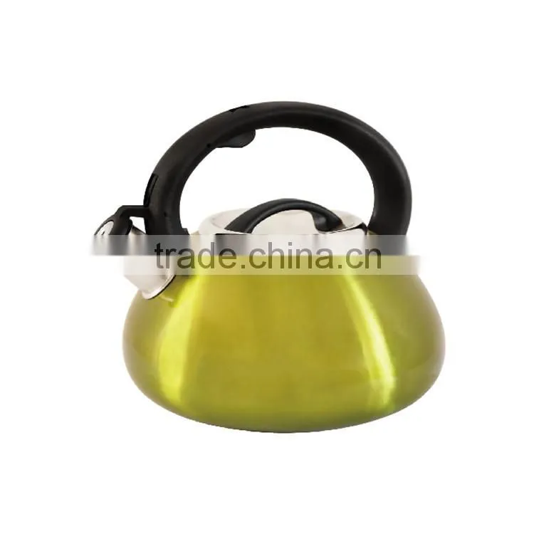 Capsulated bottom camping non-electric whistle kettle stainless steel tea kettle for all heater