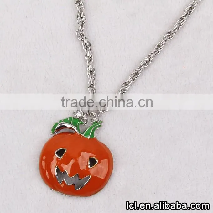 Necklace earrings set for Halloween, skull shaped necklace jewelry set