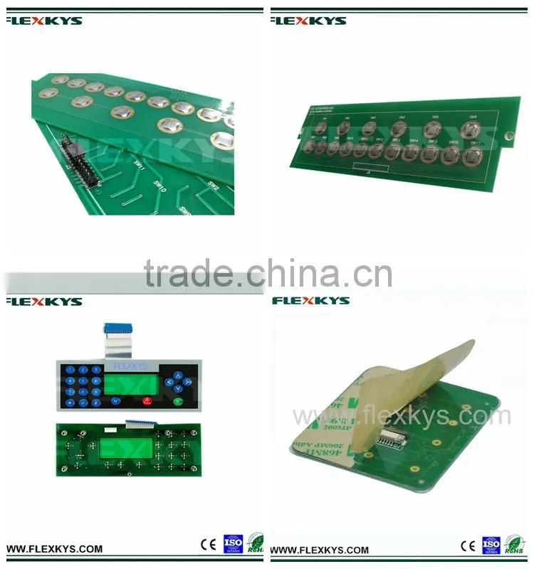 PCB printed circuit membrane switch with metal dome contact