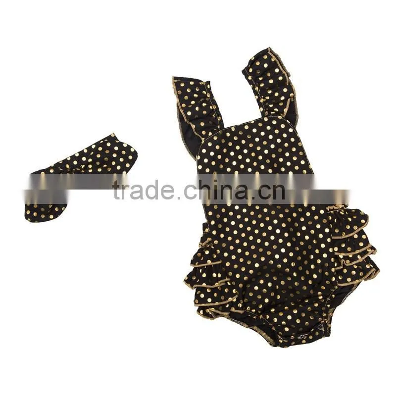 Hottest Sale Later Fashion Baby Clothes Seasld Bella Romper-Adjustable! Baby Sequin Cold Dot Rompers, Beach Romper