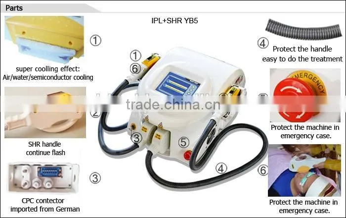 Big discount imported lamp two handles 3000w 1-10hz shr hair removal weifang ipl