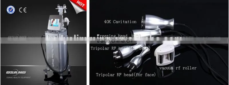 5 in 1 Tripolar/Bipolar/Multipolar Radio Frequency Cellulite Removal Cavitation Slimming vacuum Machine