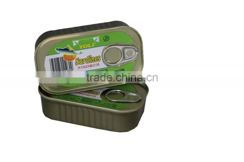 125g 155g 425g OEM Canned Sardine In Tomato Sauce and In Vegetable Oil with Low Price