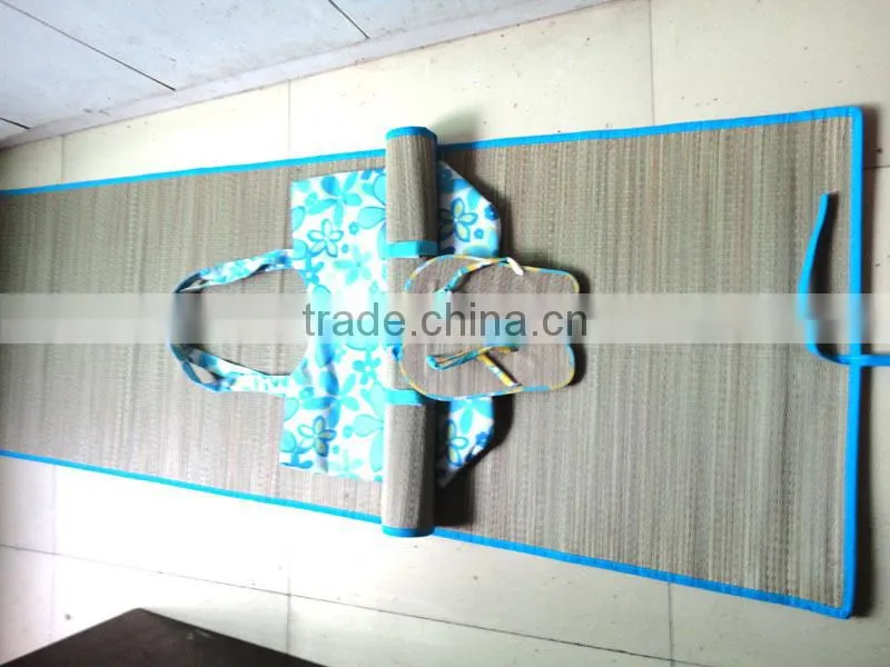 beach straw mat set