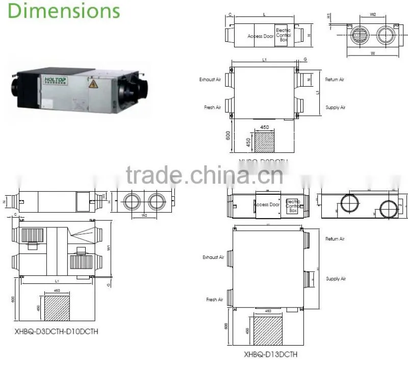 Flexible installation mechanical ventilation price with control panel