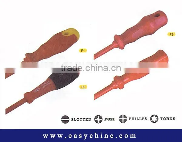High Quality 45 Carbon Steel Crv Slotted Plastic Handle Screwdriver