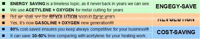 RN100 - Cutting Thickness 100mm - Revolutional Design - Gasoline + Oxygen - 80% cost saving - Price Gas Cutting Torch