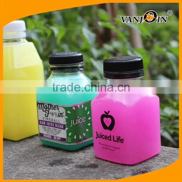 Mini Square Cold Pressed Juice Bottles BPA Free