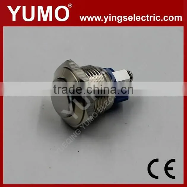 Hot sale JS16H ROHS 16mm high round IP65 momentary screw terminal 2A/36VDC push button switch emergency push button