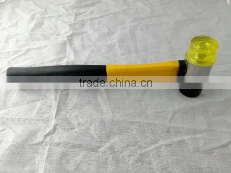 yellow and black steel tube install hammer plastic hammer made in China