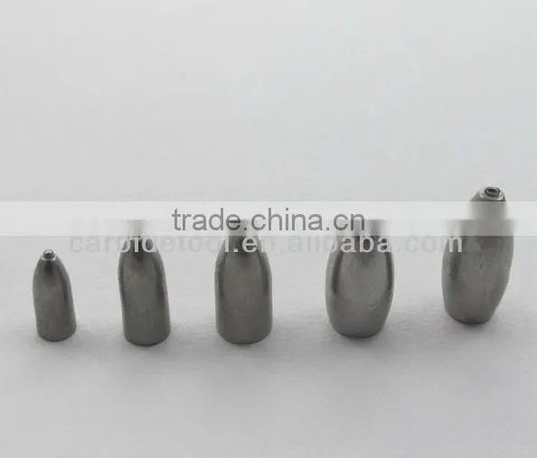 various size Tungsten fishing sinker