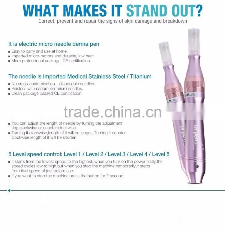 Hot sale personal Derma pen M7 Electric Micro Needle pen 2 batteries Rechargeable dermapen