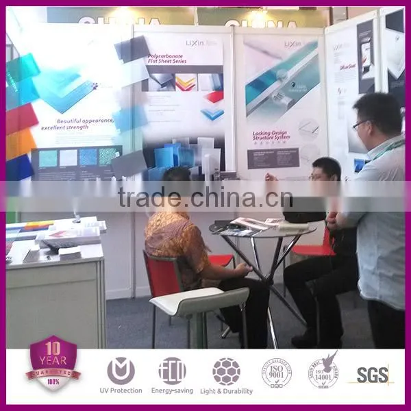 Transparent 8-wall multiwall polycarbonate sheet