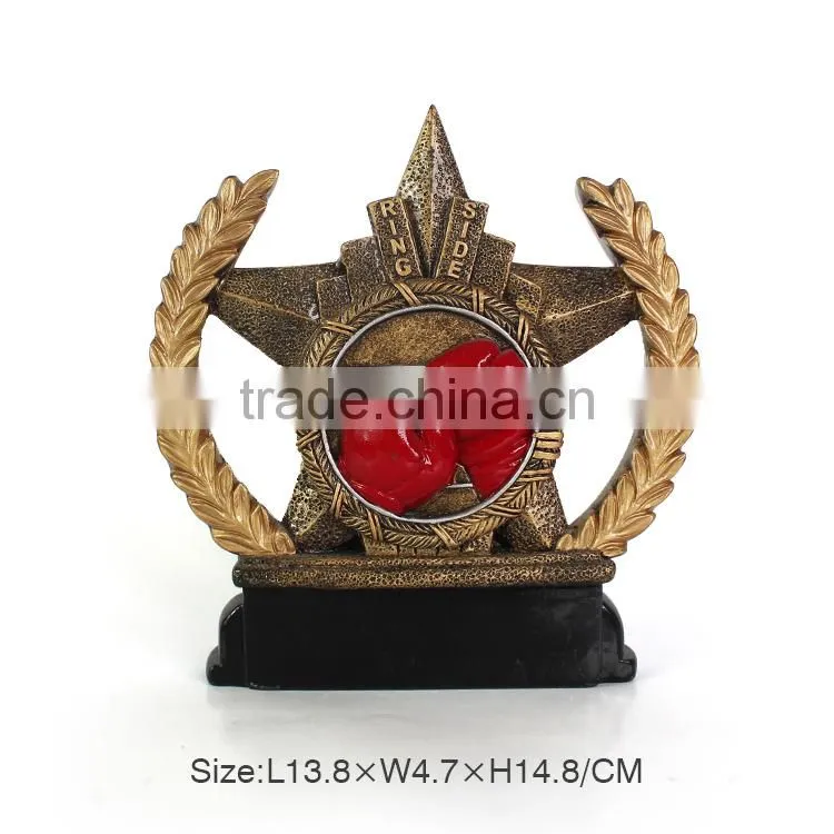 Resin sports souvenirs boxing figurines boxing trophies