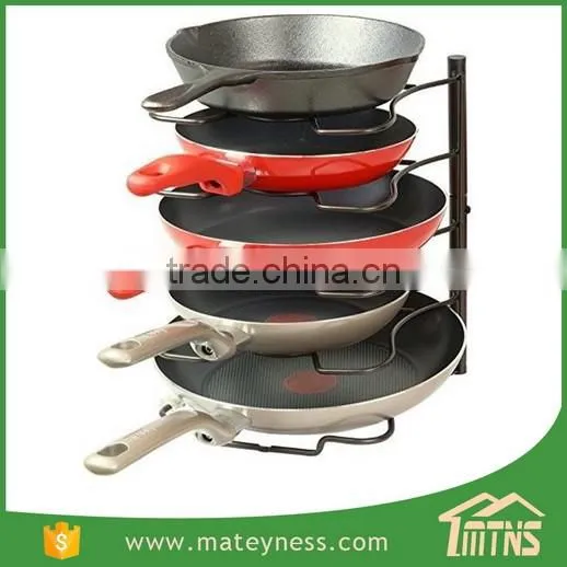 Kitchen Cabinet Pantry Pot and Pan Organizer Rack