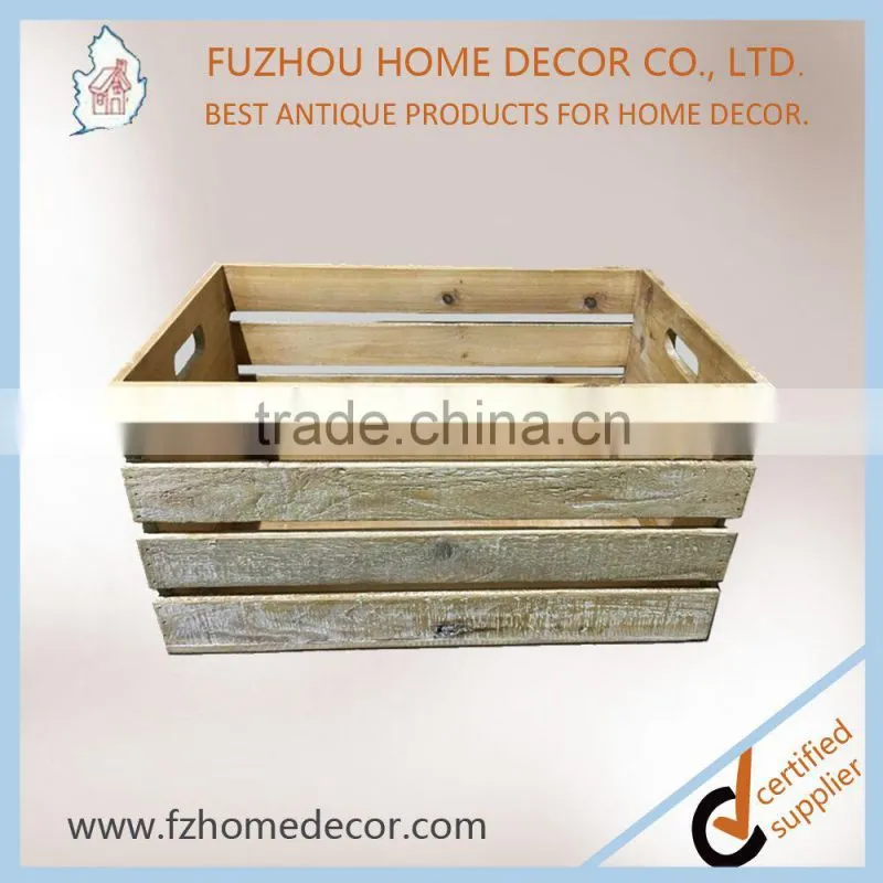 2017 new style antique wooden crate with multiple purposes for home use