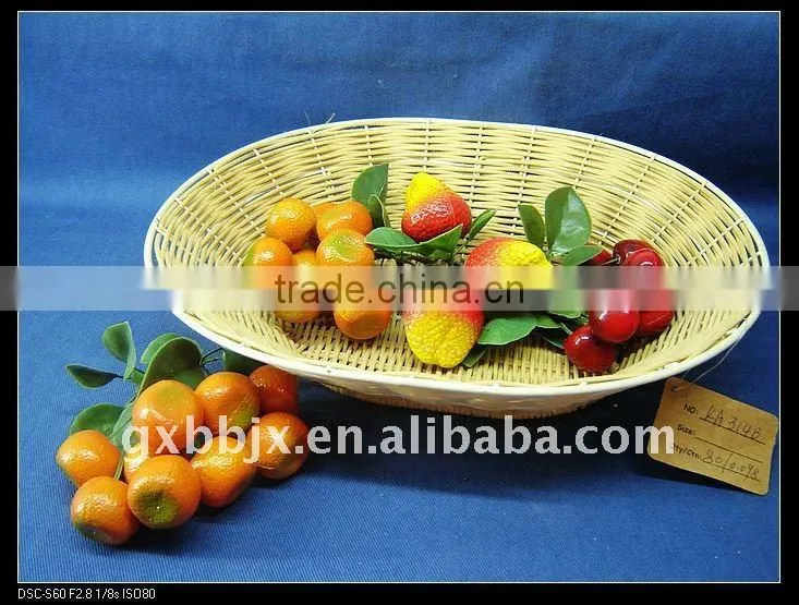 Natural Oval Rattan iron frame storage basket