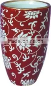 Cheap Terra Cotta red glaze Xmas Candle Holder