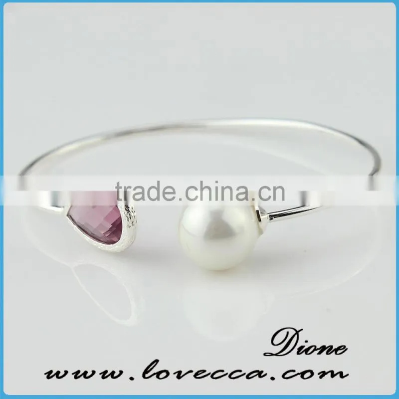 2016 wholesale adjustable glass multicolor gemstone bracelets