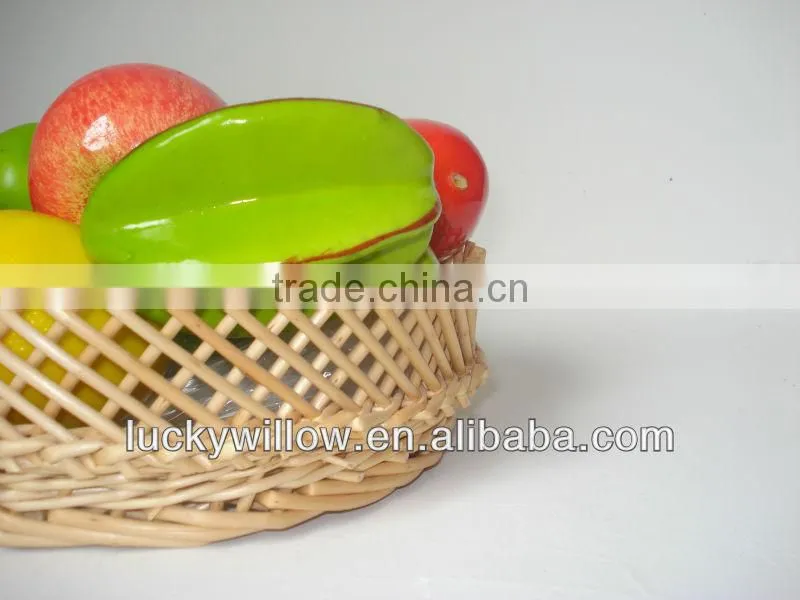 handmade wicker empty food fruit basket