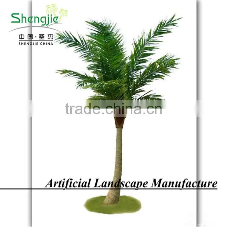 SJH46455 artificial palm tree fiberglass material with cheap price and good quality palm tree