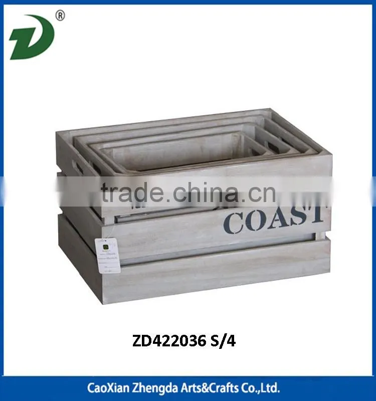 wooden crate storage box