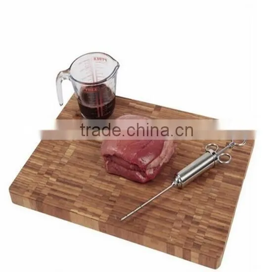 factory direct sale 2oz 2 needles stainless steel food syringe turkey syringe food injector kitchen tool