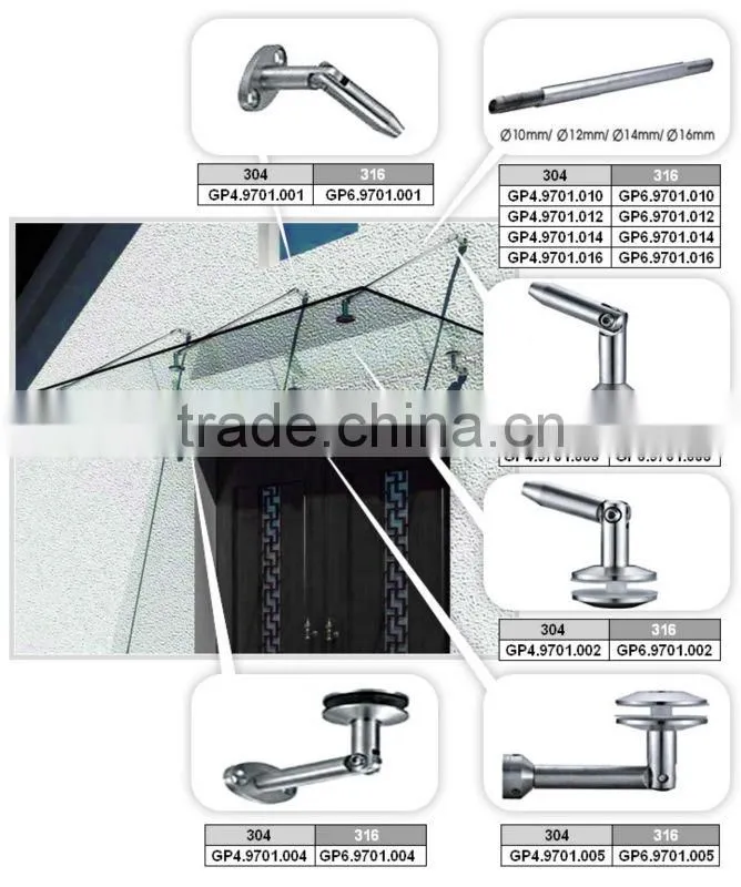Stainless Steel Glass Canopy awnings door canopy window canopy alibaba china