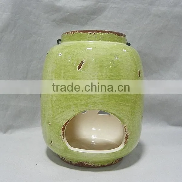 Round hanging ceramic lanterns