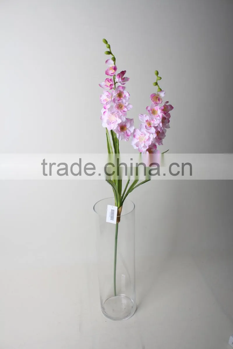 Two branches handmake artificial fabric orcihd for decoration