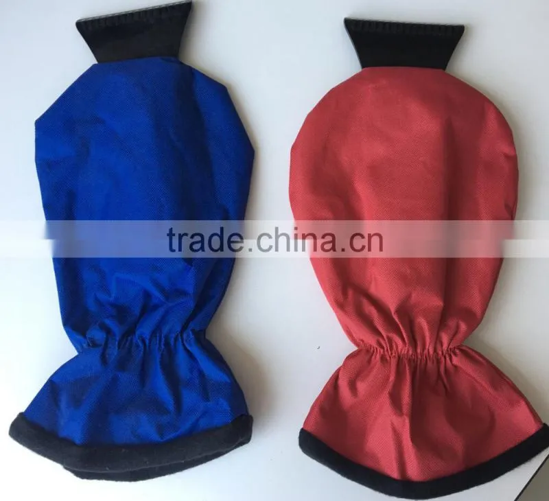 Low price set ice scraper glove